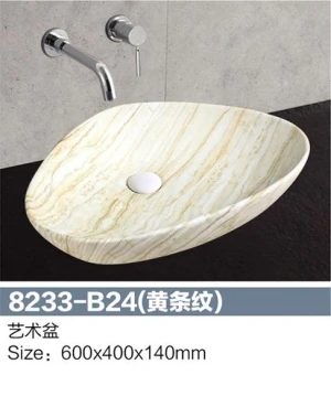 LAVABO TÔ SỨ GIẢ ĐÁ 8233-B24