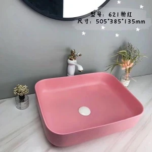 LAVABO TÔ SỨ MẦU HỒNG