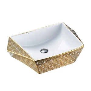 LAVABO TÔ SỨ VÀNG LỤC GIÁC G22