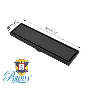 PHỄU THU SÀN CHỐNG HÔI MẦU ĐEN 8X30CM FAHKLER