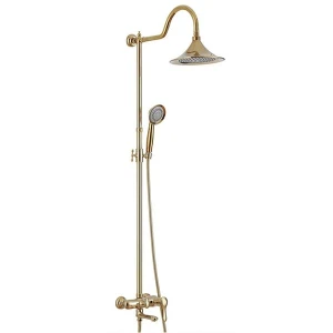 Sen cây tắm đứng mạ vàng BRODA sc-9855