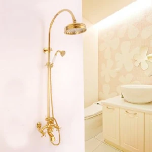 Sen cây tắm đứng Nóng Lạnh mầu vàng FAHKLER A19-1