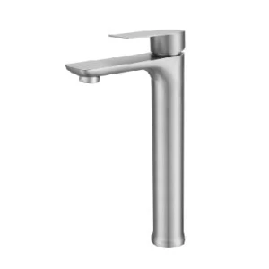 Vòi Lavabo Nóng Lạnh INOX Xám NANO 30cm INOX FAHKLER CB09-9