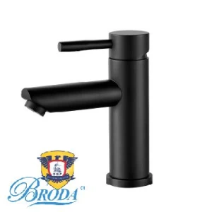 Vòi lavabo Nóng Lạnh Mầu Đen inox 20cm mầu đen FAHKLER