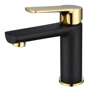 Vòi Lavabo Nóng Lạnh Sơn Tĩnh Điện Đen 20CM FAHKLER 233