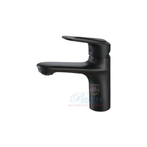 Vòi lavabo nóng lạnh sơn tĩnh điện màu đen 20cm FAHKLER 9831
