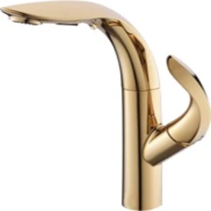 Vòi rửa chén nóng lạnh mạ vàng BRODA 9898