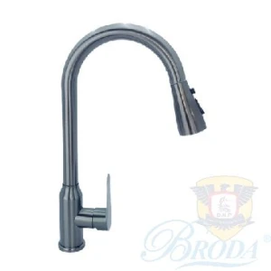 Vòi Rửa Chén Rút Dây NANO Xám 6955-2 BRODA