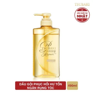 Dầu Gội Phục Hồi Hư Tổn Ngăn Rụng Tóc Tsubaki Premium Repair Shampoo 490ml