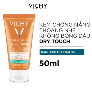 Kem Chống Nắng Vichy Capital Soleil Dry Touch Bảo Vệ Da Mặt Không Gây Nhờn Rít SPF50 UVA UVB 50ml