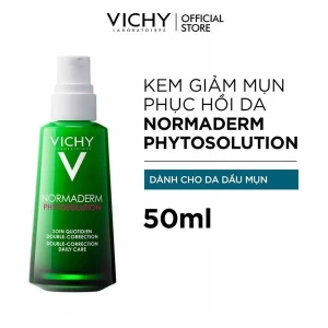 Kem Dưỡng Dạng Gel Sữa Dành Cho Da Mụn Với Tác Động Kép Vichy Normaderm Phytosolution 50ml