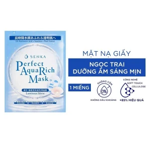 Mặt Nạ Senka Dưỡng Ẩm Sáng Mịn Perfect Aqua Rich Mask Luminous Moist 21g
