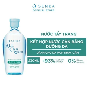 Nước Tẩy Trang Senka Ngăn Ngừa Mụn All Clear Water Acne Care 230ml