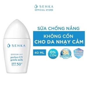 Sữa Chống Nắng Senka Cho Da Nhạy Cảm Perfect UV Gentle Milk SPF50 PA 40ml
