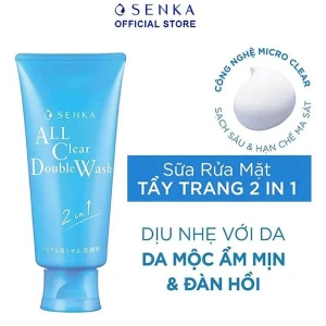 Sữa Rửa Mặt Senka Tẩy Trang 2 Trong 1 All Clear Double Wash 120g
