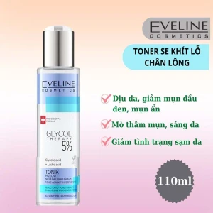 Toner Eveline Glycol Therapy 5% se khít lỗ chân lông 110ml