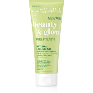 Tẩy da chết Eveline Beauty & Glow làm sáng da với hạt massage và Enzyme tự nhiên 75ML