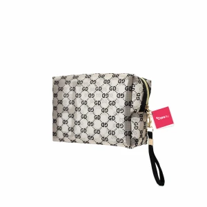 Túi đựng mỹ phẩm cao cấp họa tiết sang trọng Care4u 18x9x12 cm