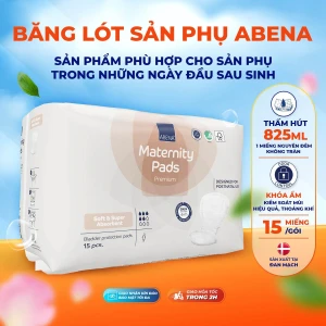 Băng lót sản phụ Abena Materity Pads Premium - Nhập khẩu Đan Mạch (Gói 15 miếng)