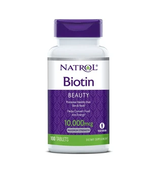 Viên Uống Chắc Khỏe Tóc Natrol Biotin 10.000mcg
