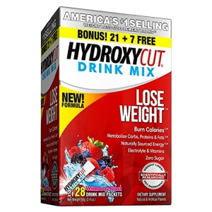 Bột giảm cân hòa tan không đường hương trái cây - hydroxycut drink mix bonus wildberry 28pk us