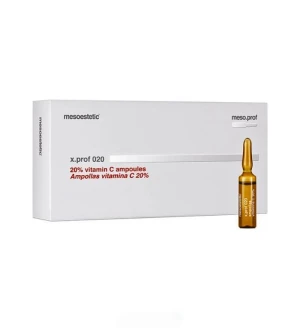 Mesoestetic X.prof 020 Vitamin C 20% 20 ống – Serum làm trắng da, chống lão hóa