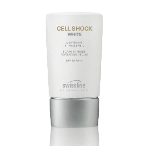 Nhũ tương bảo vệ và làm trắng da Swissline Cell Shock White Lightening Bi-Phase Veil SPF 35/PA++ chai 45ml -  MS 1815