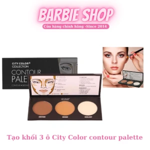 Bảng Phấn Tạo Khối Và Highlight 3 Ô City Color Contour Palette 5.4G