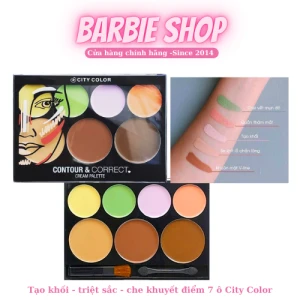 Bảng Tạo Khối Và Che Khuyết Điểm City Color 7 Ô Contour & Correct Cream Palette