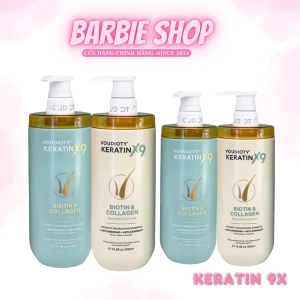 Bộ Dầu Gội Xả Voudioty Keratin X9 Biotin & Collagen 500ml -1000ml