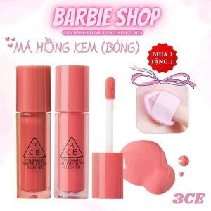 Má Hồng 3CE Sheer Liquid Blusher Dạng Kem (Our Way Cozy Peach Side Piece Joyful Affair Soft Fig) 3g