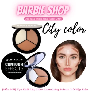 Mẫu Mới Tạo Khối City Color Contouring Palette 3 Ô Hộp Tròn