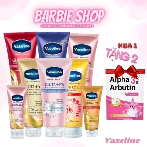 Sữa Dưỡng Thể 300ml Vaseline 4X - 10X - 50X - 70X - Viên Kích Sáng Da Alpha Arbutin 3plus Ngày - Đêm