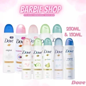 Xịt Khử Mùi Dove Original Đủ Mùi 150ml