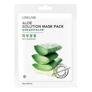 Mặt nạ Lebelage Aloe Solution Mask Pack Skin Cleanliness chiết xuất Nha Đam 25g