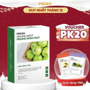 Set Mặt Nạ Giấy Cải Thiện Mụn Ẩn AHA/BHA/PHA PEKAH 25ml - PEKAH Healing Night Peeling Mask Pack