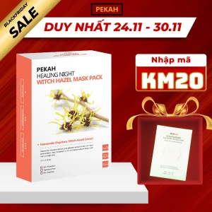 Set Mặt Nạ Giấy Dưỡng Da Giúp Thu Nhỏ Chân Lông , Săn Chắc Da Và Tăng Độ Đàn Hồi Cho Da PEKAH 25ML - PEKAH Healing Night Witch Hazel Mask Pack