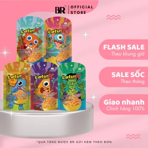 Lotus X Hỗn Hợp Bánh Que Vị Truyền Thống Với Snack Hải Sản Mực Vị Cay Hỗn Hợp Hiệu Dorkbua VN 18g