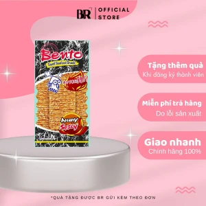 Snack Mực Tẩm Gia Vị Ớt Cực Cay Hiệu Bento 18g (Đen)