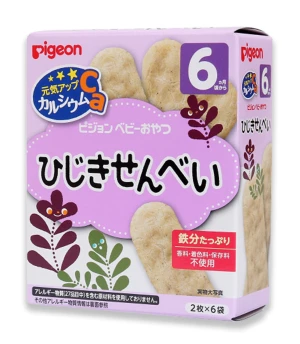 Bánh gạo ăn dặm Pigeon vị cá mòi và rong biển Hijiki dành cho bé từ 7 tháng