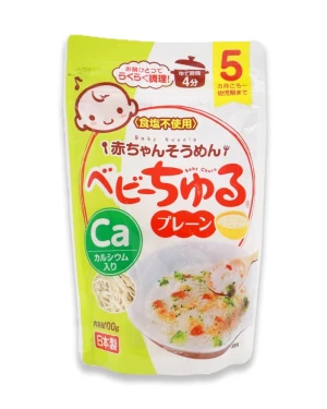 Mì Soumen Tách Muối Bổ Sung Canxi Baby Churu Yuwa Cho Bé Từ 5 Tháng Tuổi Nhật Bản (100g) Nhiều Vị