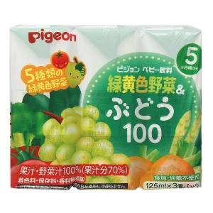 Nước ép nho và rau xanh Pigeon lốc 3 hộp x 125ml