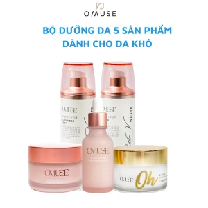 Bộ 5 sản phẩm dưỡng da toàn diện OMUSE giúp chống lão hóa và kiềm dầu phù hợp với mọi da
