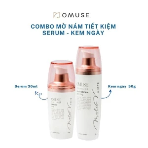Bộ đôi sản phẩm dưỡng ẩm mờ nám và tiết kiệm OMUSE MelaV White (Serum Day Cream)