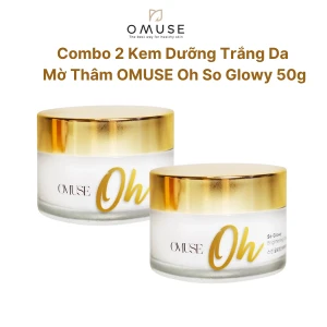 Combo 2 Kem dưỡng trắng da mặt dưỡng ẩm sâu và hỗ trợ giảm thâm mụn OMUSE Oh So Glowy Brightening Cream 50g