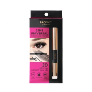 Mascara Và Bút Kẻ Mắt 2 Trong 1 Browit 2 In 1 Universal Mascara And Eyeliner Jet Black 4g 4g