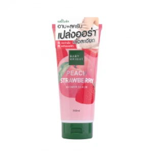 Muối Tẩy Da Chết Toàn Thân Đào Và Dâu Tây Baby Bright Peach Strawberry Shower Scrub 350ml