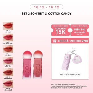 Set 2 Son Tint Lì Cotton Candy