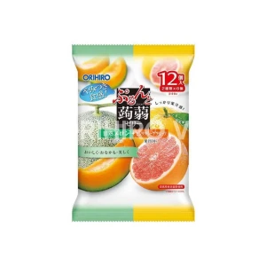 Thạch trái cây Orihiro vị dưa lưới và bưởi hồng