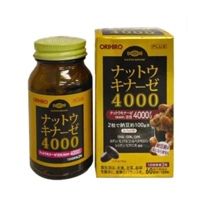 Viên uống hỗ trợ điều trị đột quỵ Nattokinase 4000FU Plus Orihiro 120 viên